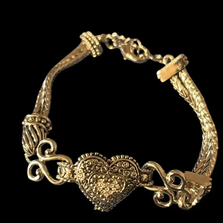 Lia Sophia Silver Tone Bracelet With Heart