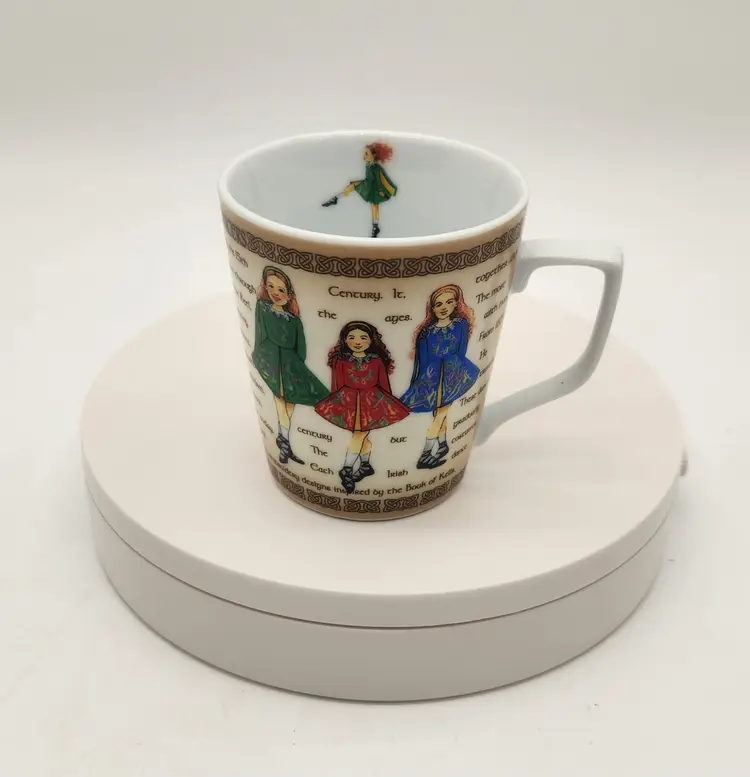 Allied Designed in Ireland Traditional Irish Dancers Mug Celtic Knotwork History