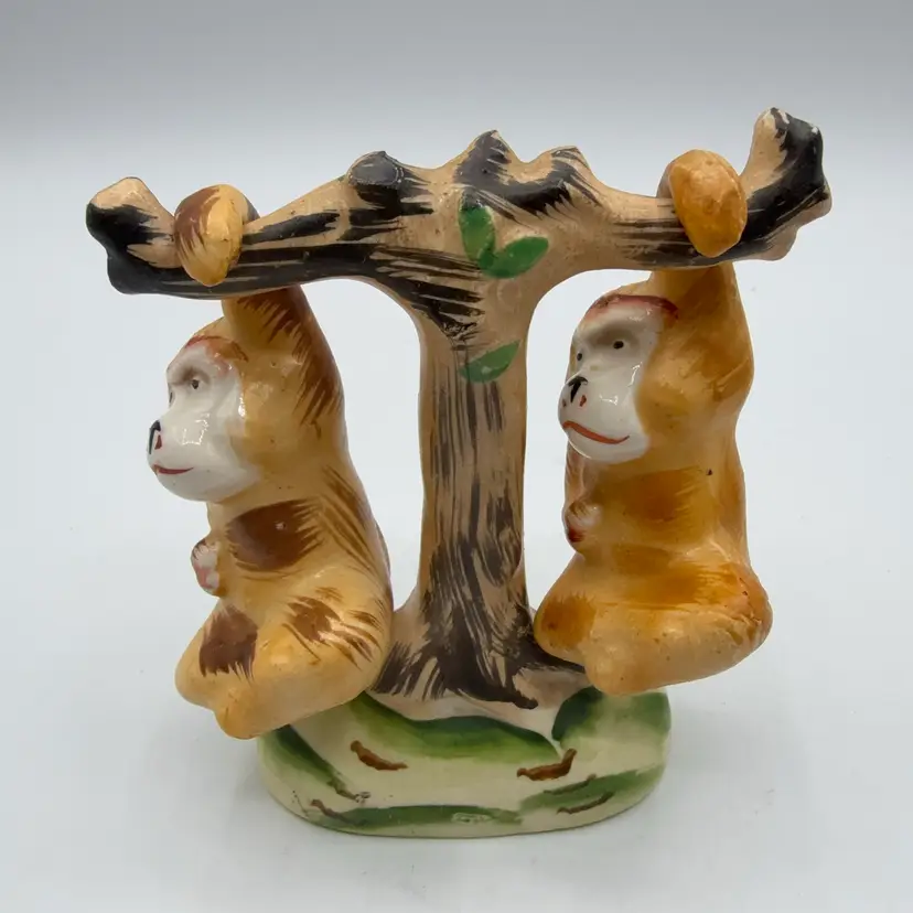 Monkeys Hanging On Tree Japan Salt And Pepper Shakers