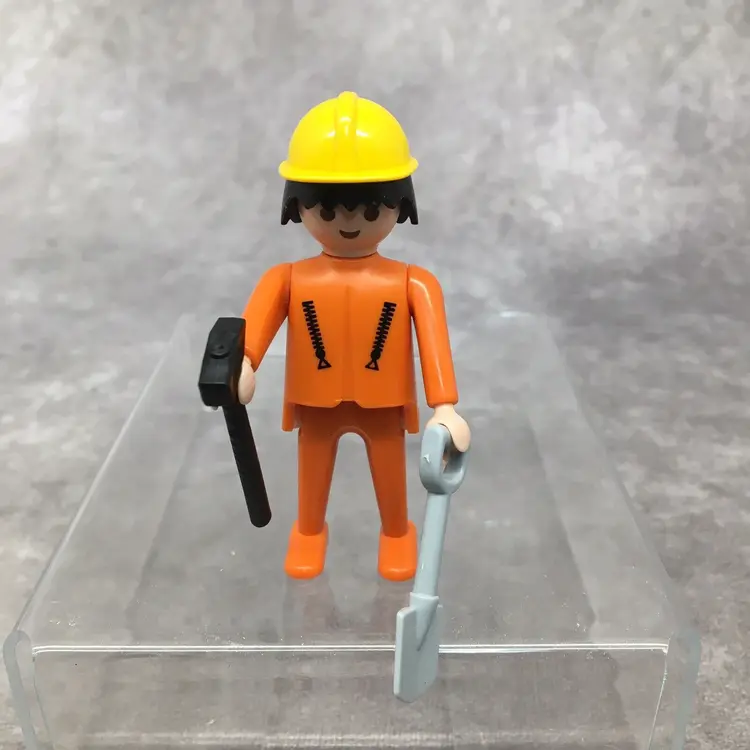 Playmobil Construction Worker in Orange Suit