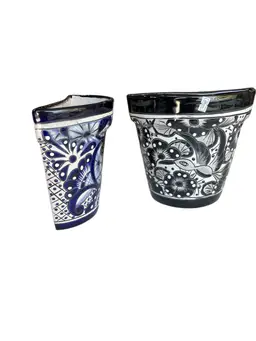 Item #543 Talavera Vaso Hanging Pot Medium.