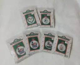 VTG Traditions Cross Stitch Christmas Ornament Kits Lot of 6