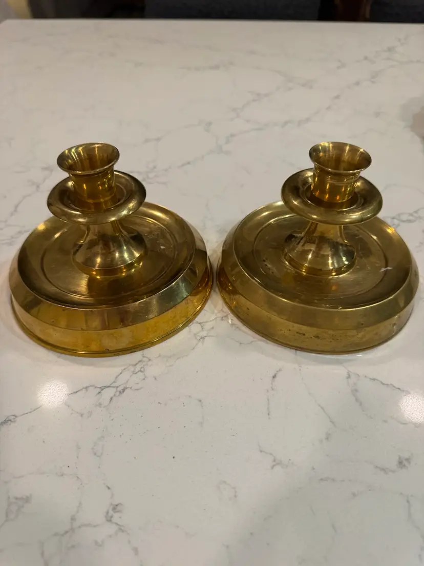 Vintage Brass Candle Holders