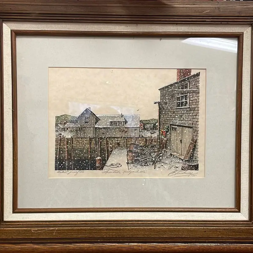 Limited Edition Pen & Ink Print Tinted By Hand With Watercolors E Pinkney