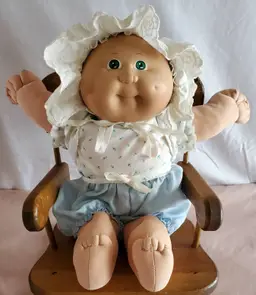 1984 Cabbage Patch Kid Preemie Baldy with Green Eyes HM# 3