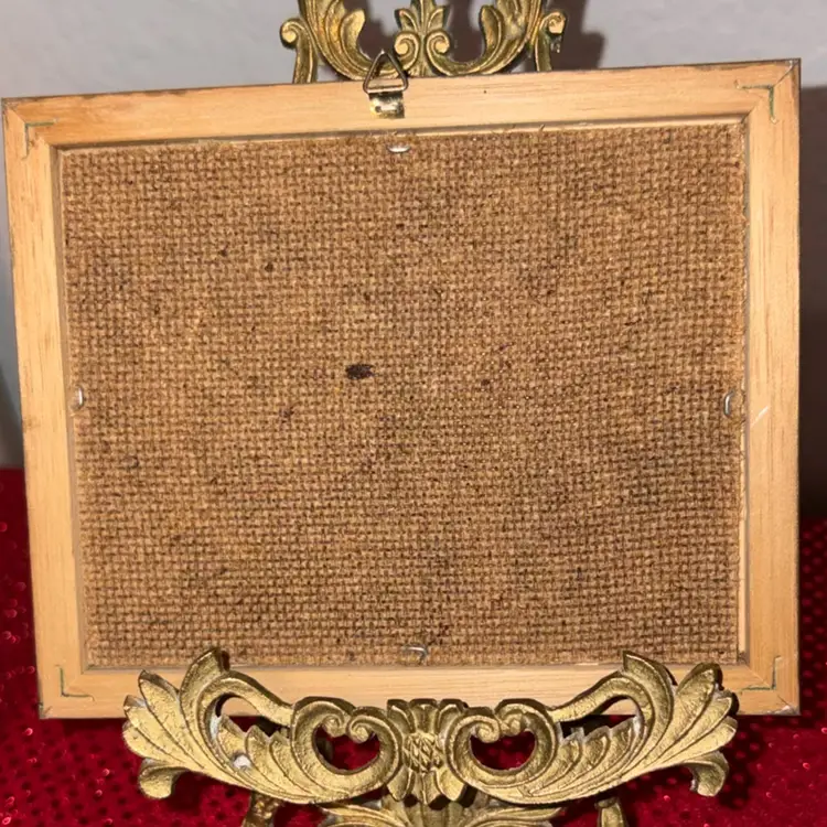 Small Framed Oil Painting Basket Of Flowers