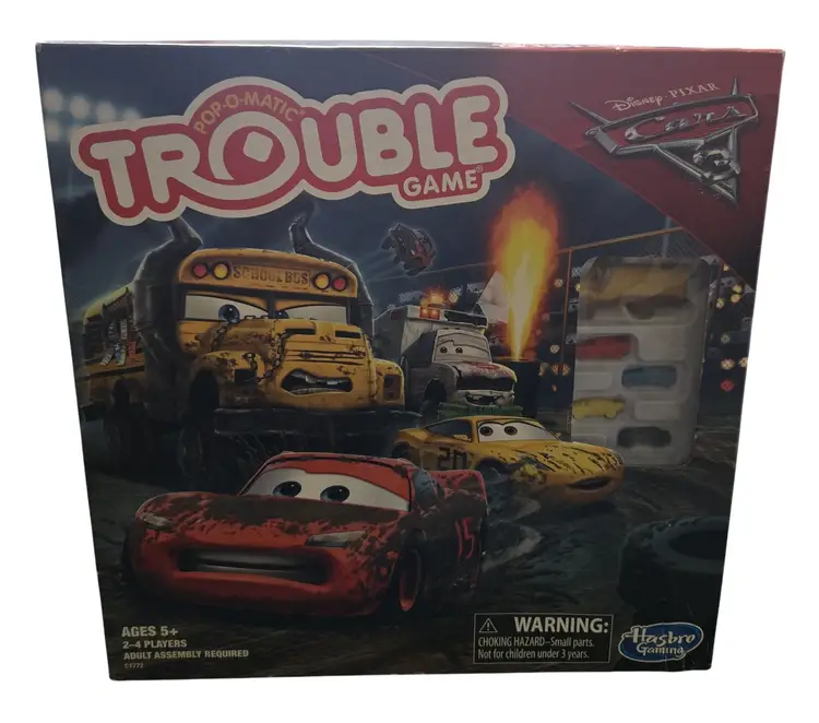 Disney Pixar Cars 3 Trouble Board Hasbro Game - Complete