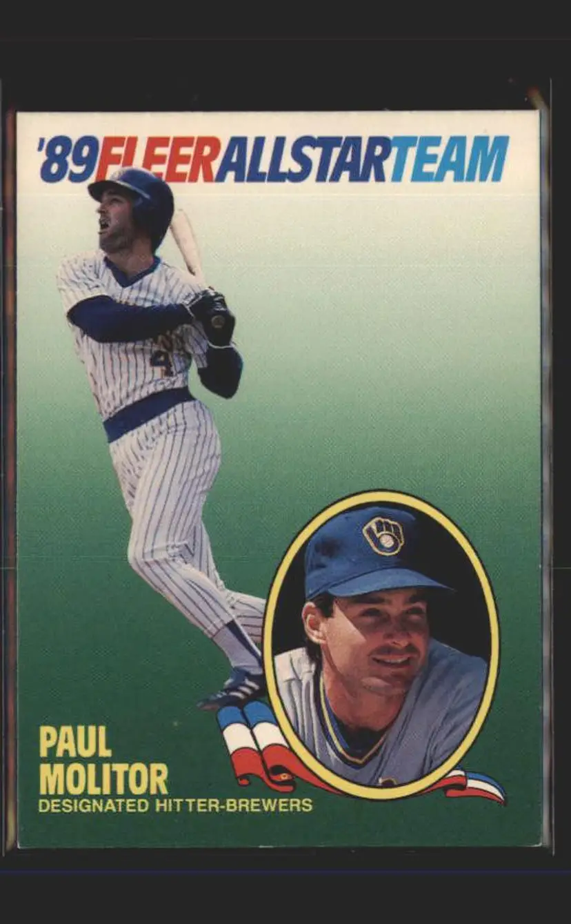 1989 Fleer #8 Paul Molitor '89 Fleer All-Star Team - (137) - Milwaukee Brewers