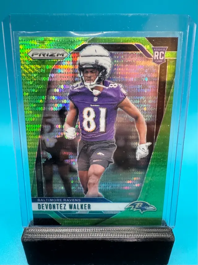 Devontez Walker Prizm Neon Green Pulsar RC Baltimore Ravens