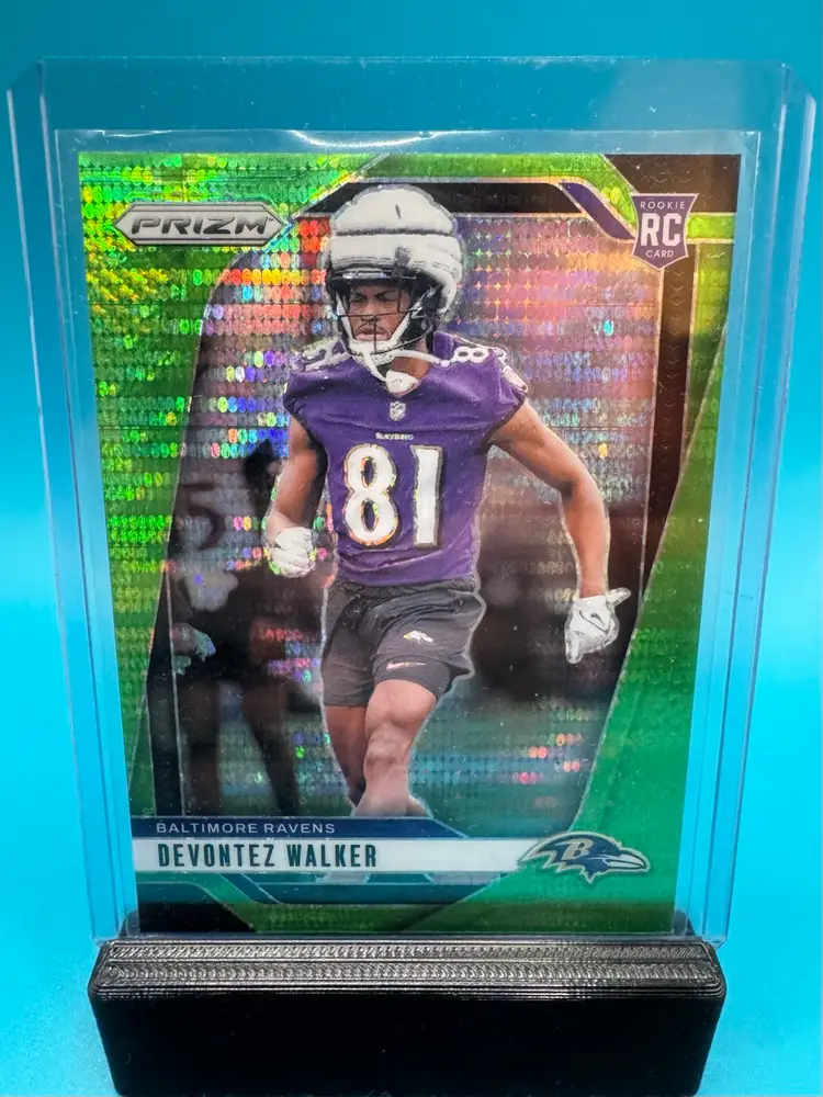 Devontez Walker Prizm Neon Green Pulsar RC Baltimore Ravens