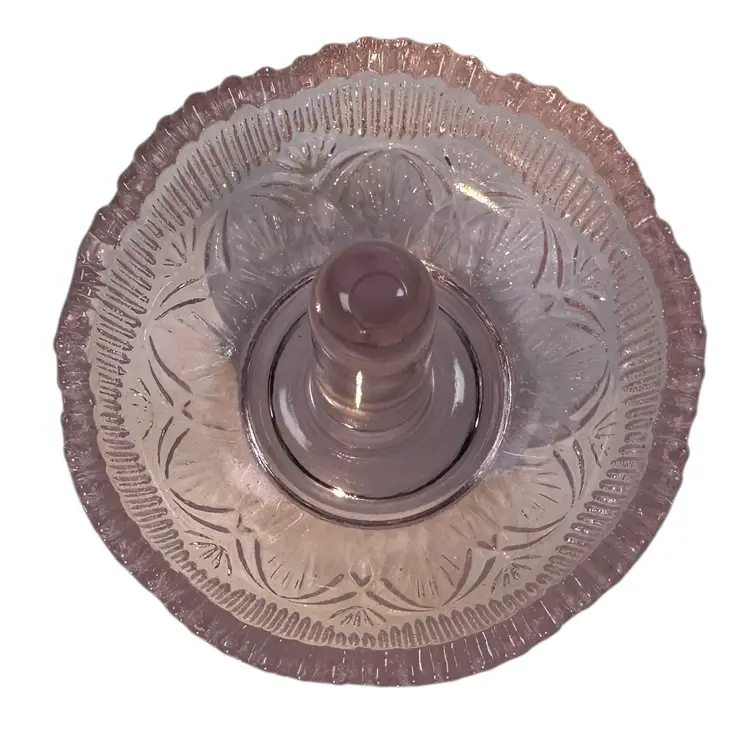 Mosser Passion Pink Glass Ring Holder Dish USA New Mother Bride