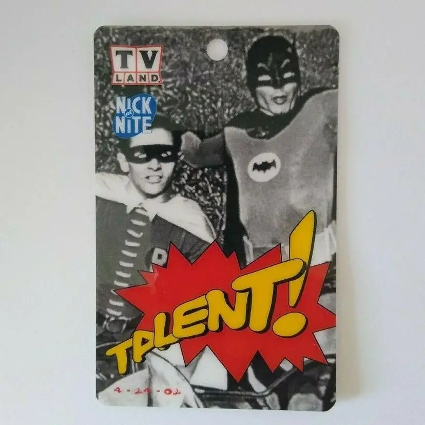 Batman And Robin Special Talent Pass For TV Show Reboot Laminated Superhero 2002