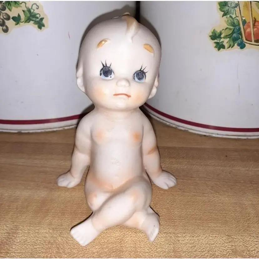 Vintage Lefton Kewpie Bisque Piano Baby
