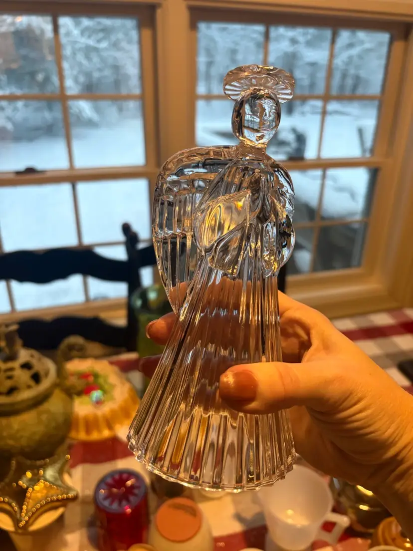 Glass Angel Candle Holder