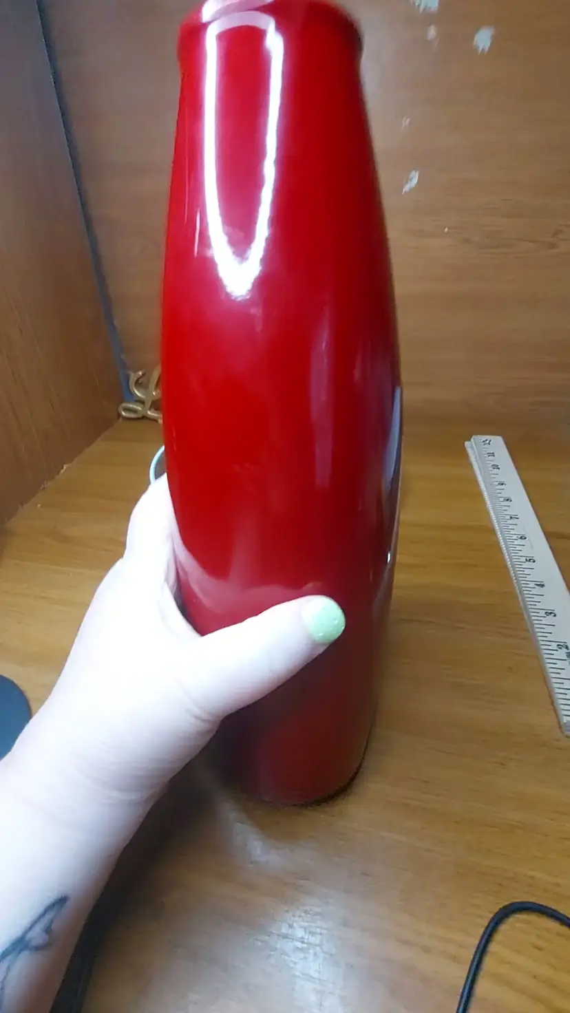 Scheurich Amano Red Ox Blood Lava Torpedo Vase 629-27 Made in Germany