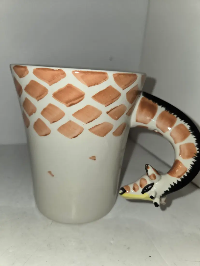 Vintage Pier One Hand Painted Stoneware Mug