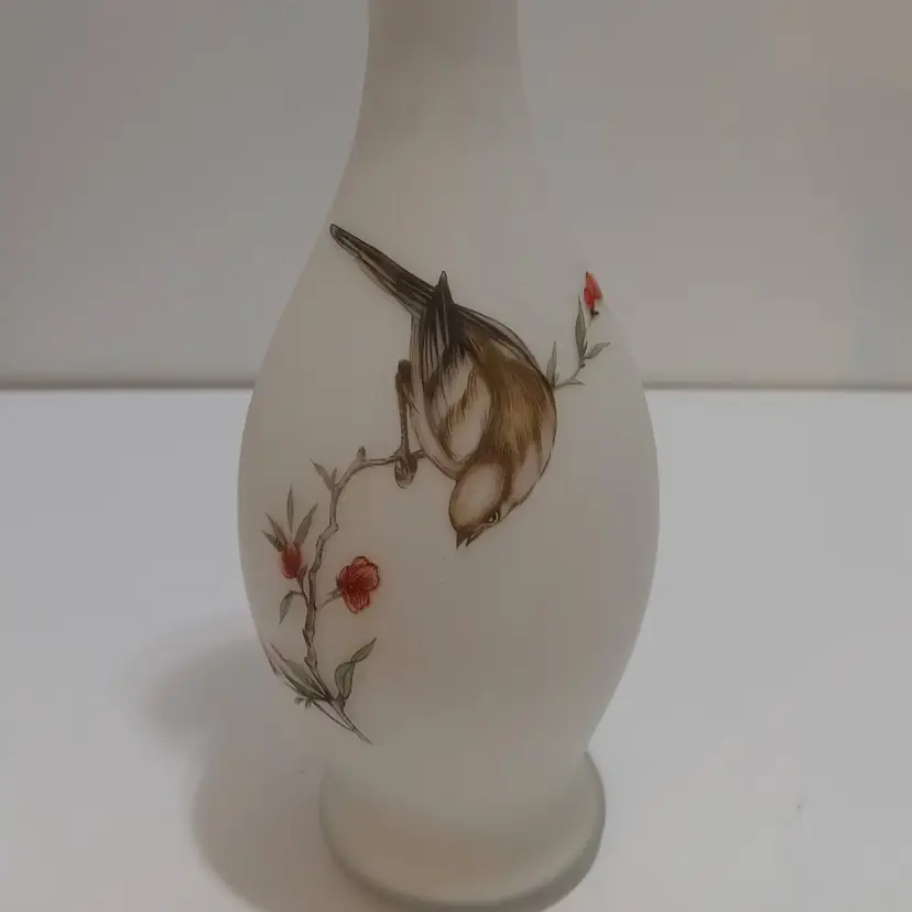 Vintage Norleans Frosted  Glass Vase