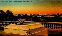 Tomb of the Unknown Solider Arlington Va Linen Postcard