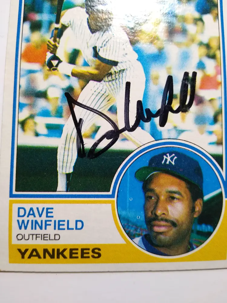 Dave Winfield Signed Autograph New York Yankees 1983 Topps Trading Card #770