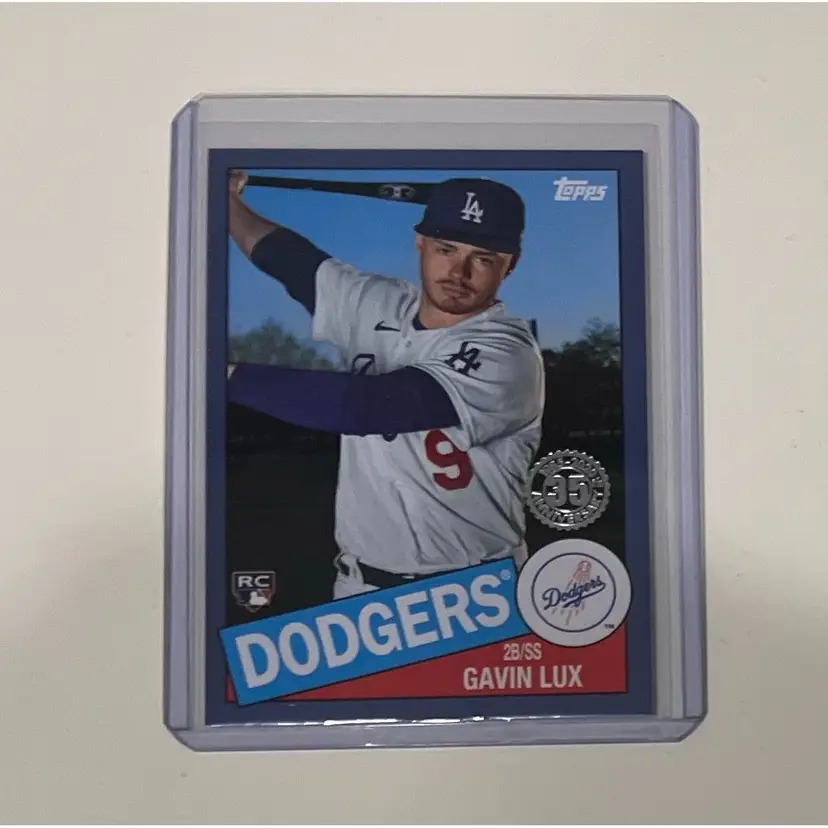 Gavin Lux RC 1985 Topps Blue Parallel Los Angeles Dodgers