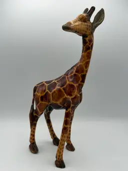Hand Carved Wooden Giraffe 11.5”