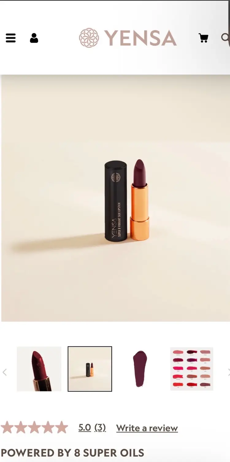 YENSA VIBRANT SILK HYDRATING HYALURONIC + VITAMIN E LIPSTICK-Captivate $29 Retail