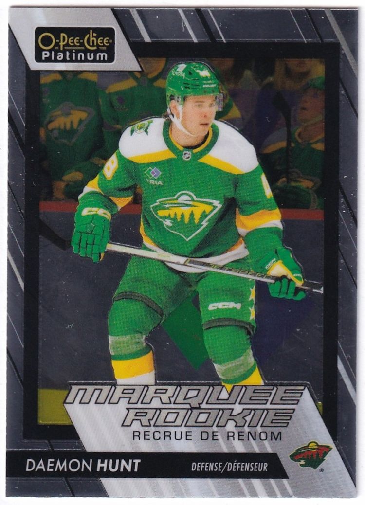 2023-24 O-Pee-Chee Platinum #266 Daemon Hunt RC Minnesota Wild Hockey Card