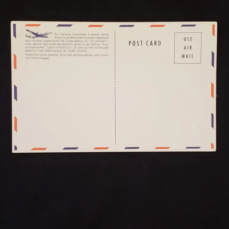 Postcard 1950s TWA Airlines Airplane in Flight Advertising Vintage