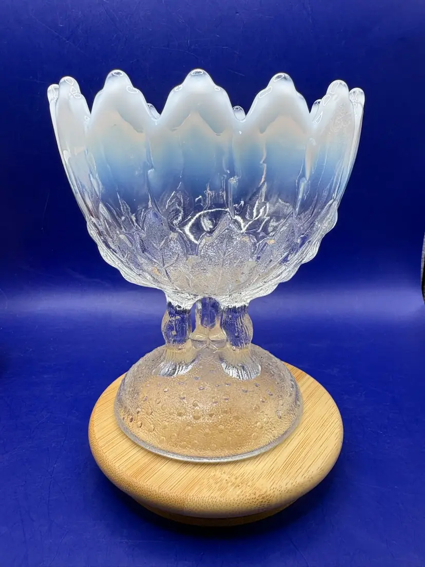 Northwood Hilltop Vines Opalescent Compote Dish