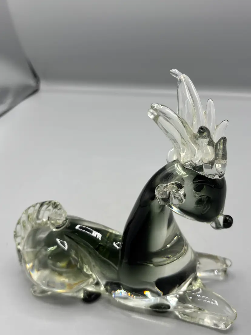 Vintage glass deer figure