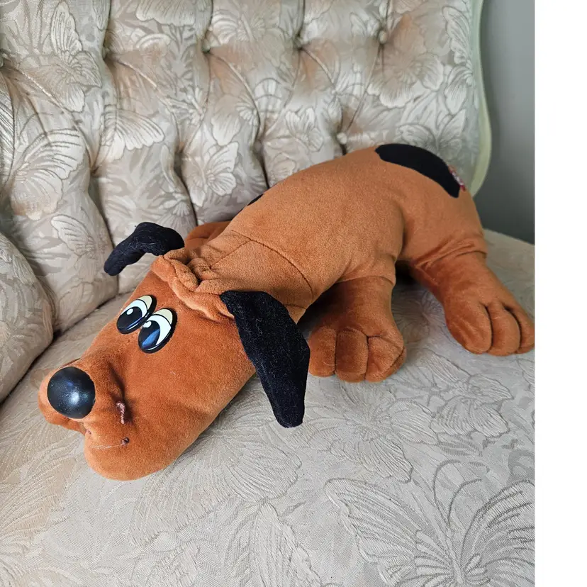 Vintage Tonka Pound Puppies 18" Large 1985  Dog Puppy Plush Brown With Black Spots