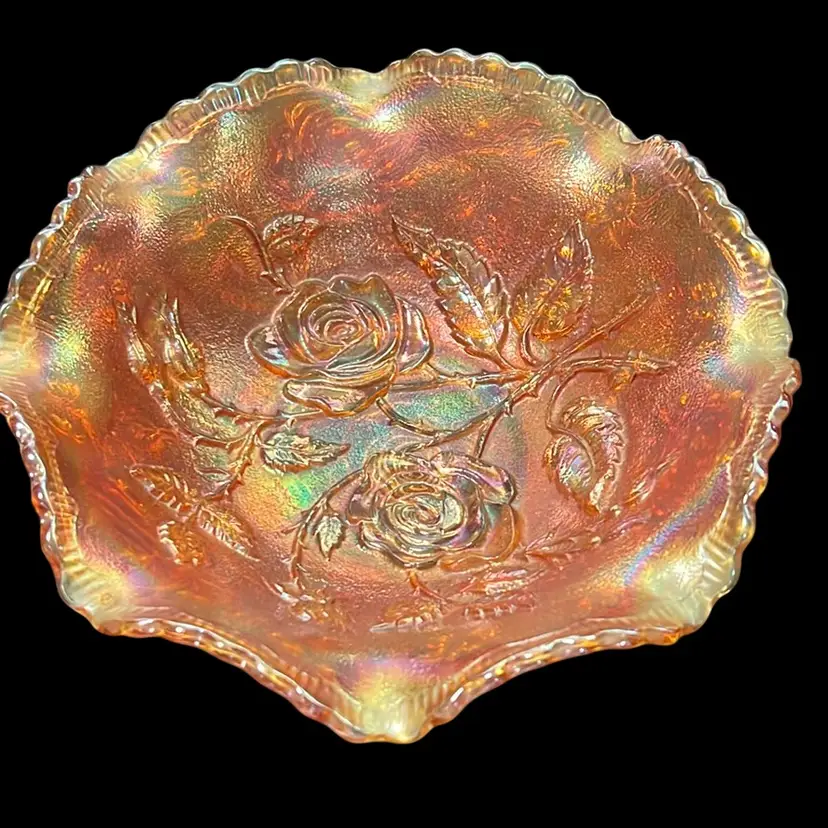 Vintage Marigold Carnival Glass Bowl