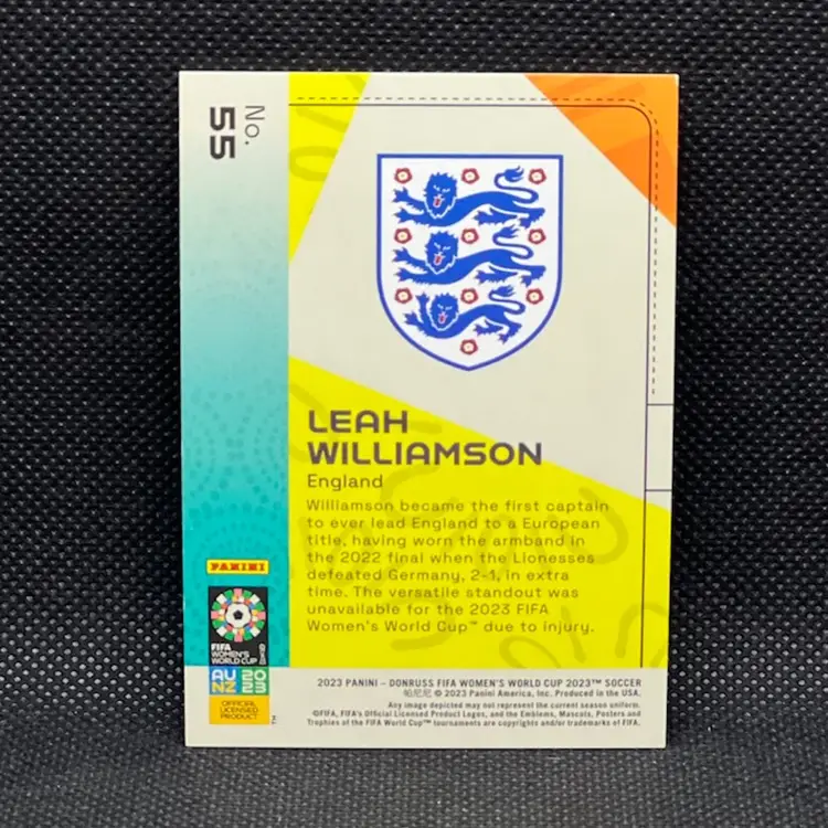 Leah Williamson 2023 Donruss Women’s World Red /299 England Soccer Card