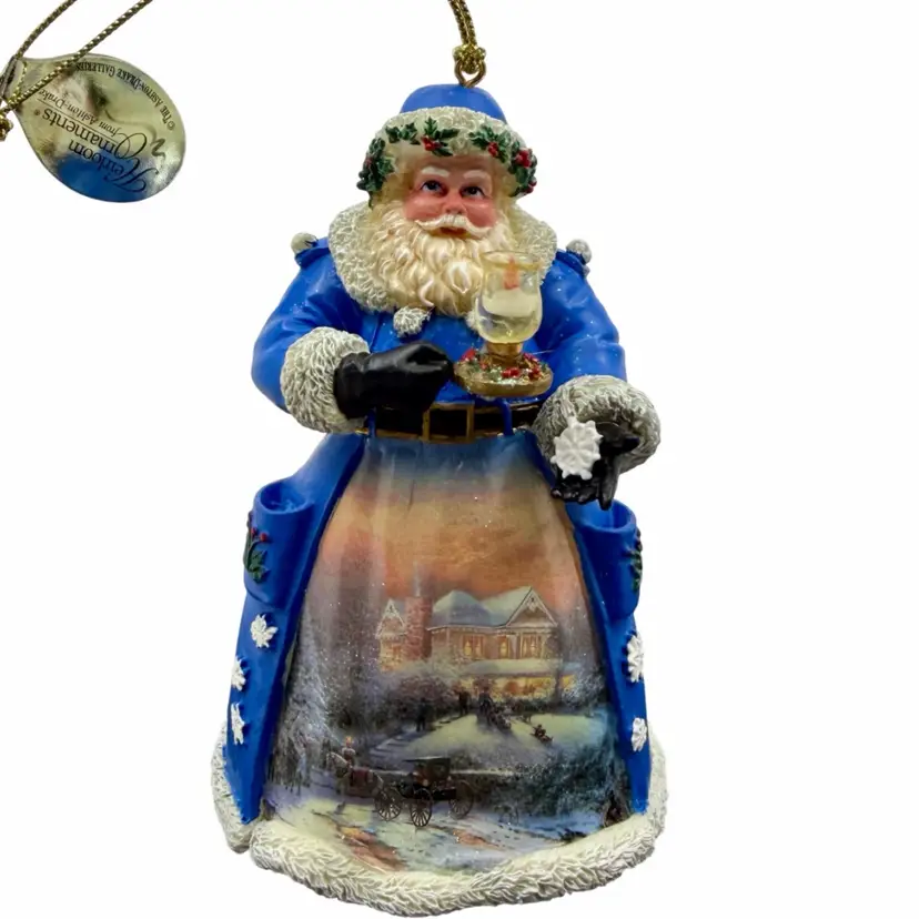 Ashton Drake Thomas Kinkade Ornament "Christmas Night Visit Santa" COA Tag
2nd Issue
4.5β T x 2.5β W