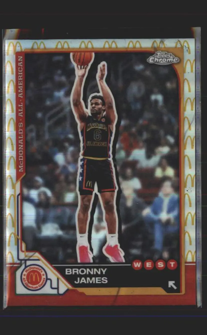 2025 Topps Chrome McDonald’s #77 Bronny James Logo Refractor - ( 140 ) -