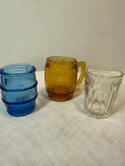 Three Vintage Toothpick/ Shot Glasses