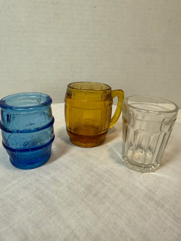 Three Vintage Toothpick/ Shot Glasses