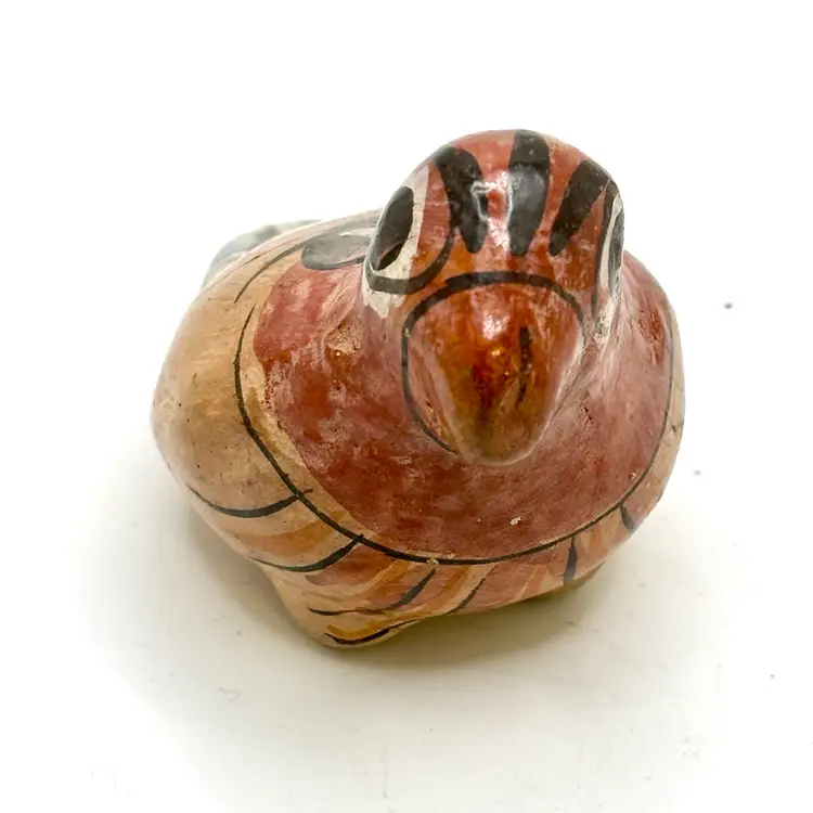 Small Tonala Mexican Pottery Bird 3” Unsigned