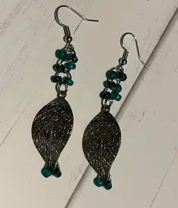 Green Dangle Earrings