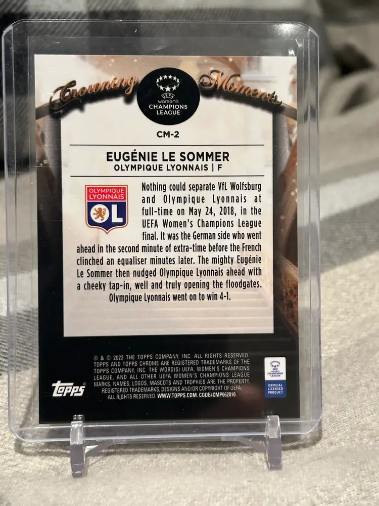Eugenie Le Sommer Crowning Moments - 2022/2023 Topps Chrome UEFA Women’s Champions League