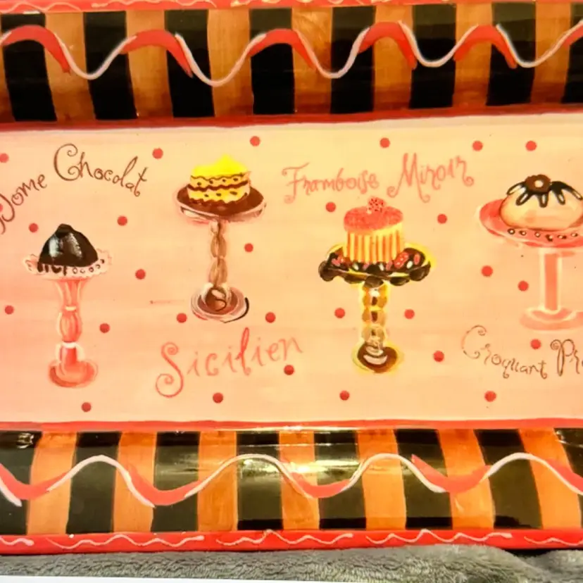 Ambiance Collections “Chocolat” Dessert Platter Tray, Made In China