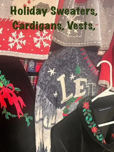 Holiday Sweaters, Festive Tops & More! XL,2x,3x + S-L w JerseyShell 