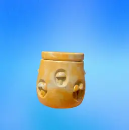 2.5” Yorange & Gold Mini Mushroom Jar