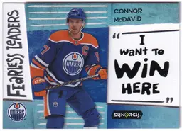 2023-24 Synergy Fearless Leaders #LD21 Connor McDavid Edmonton Oilers Hockey Card