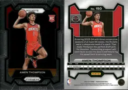 Amen Thompson Rookie  Lot of 11 Basketball Cards  Houston Rockets CC33