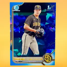 Robby Snelling - 1st Bowman - 2022 Bowman Chrome Draft Sapphire - San Diego Padres