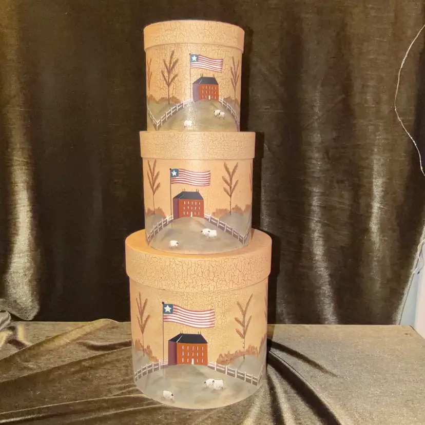 Primitive Americana Stacking Boxes