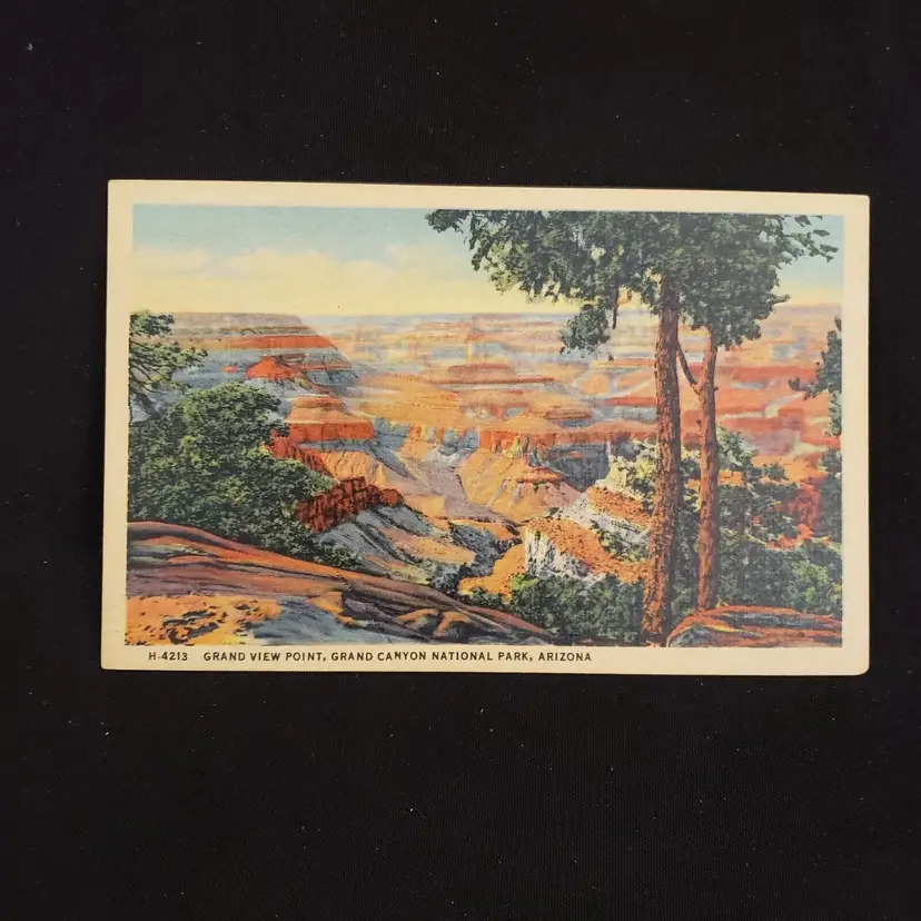Postcard Grand View Point Grand Canyon National Park Arizona unused Vintage