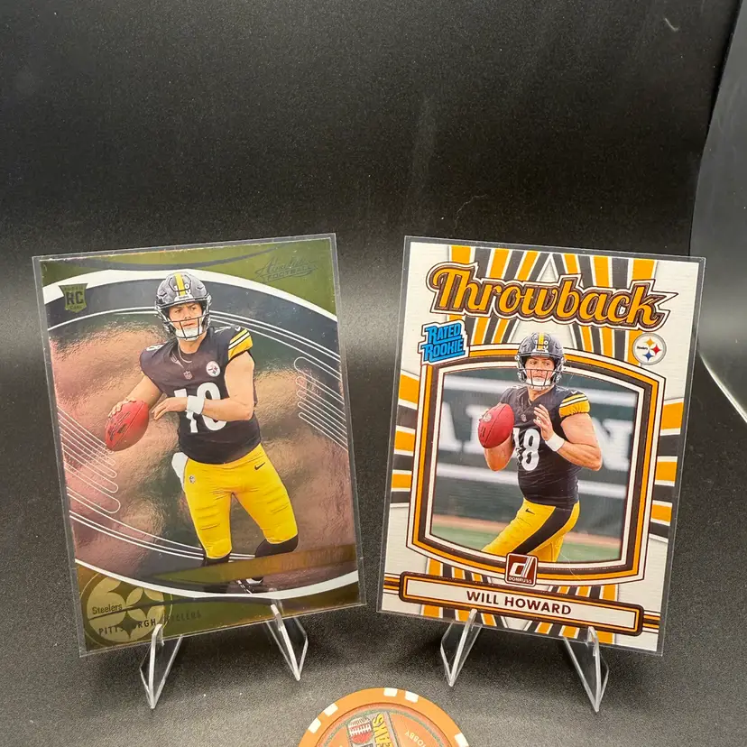 Will Howard RC X2 2025 Absolute & Donruss Pittsburgh Steelers