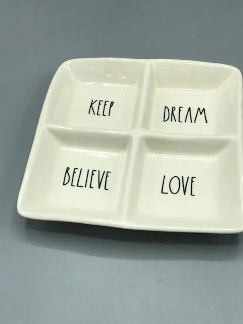 Rae Dunn Square 4 part tray